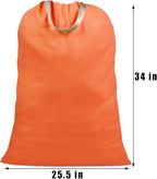 Cotton Canvas Laundry Bag with Handles & Drawstring Straps, Heavy Duty Extra - Image 4