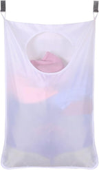 Oxford Fabric Space Saving Door-Hanging Laundry Hamper Bag + 2 Stainless Steel by Dearjana