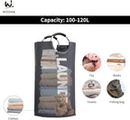 WOOHA 125L Large laundry basket, Collapsible laundry hamper, Tall Clothes - Image 4