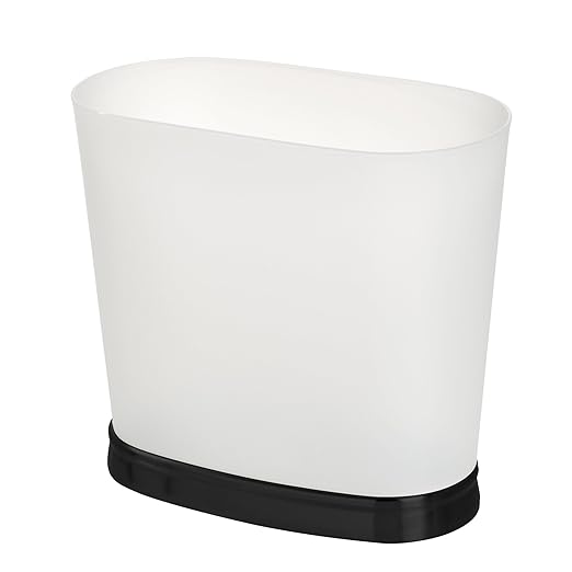 iDesign Slim Bathroom Trash Can, Small Plastic Garbage Can by iDesign