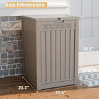 DRATO 48 Gallon Package Delivery Box, Large Lockable Storage Box, Double-Wall Resin Outdoor Package Delivery and Waterproof Deck Box for Porch, Patios（ Grey，48 Gallon） - Image 4