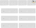Lsnisni 10 Pack Shower Caddy Adhesive Replacement, Shower Adhesive Strips by Lsnisni