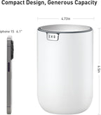 EKO Mini Desk Trash Can with Swing-Top Lid 0.4 Gallon Small Table Round - Image 6