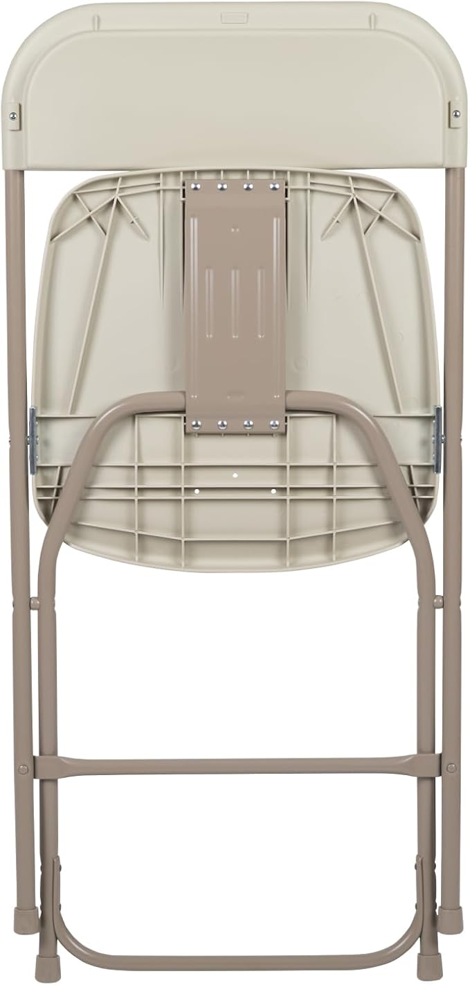 Flash Furniture Hercules Series Plastic Folding Chairs for Parties and Weddings, Stackable Commercial Event Seats, Set of 10, Beige - Image 11
