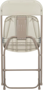 Flash Furniture Hercules Series Plastic Folding Chairs for Parties and Weddings, Stackable Commercial Event Seats, Set of 10, Beige - Image 11
