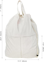 Pack of 2, 100% Breathable Cotton Canvas Laundry Backpack - Image 2