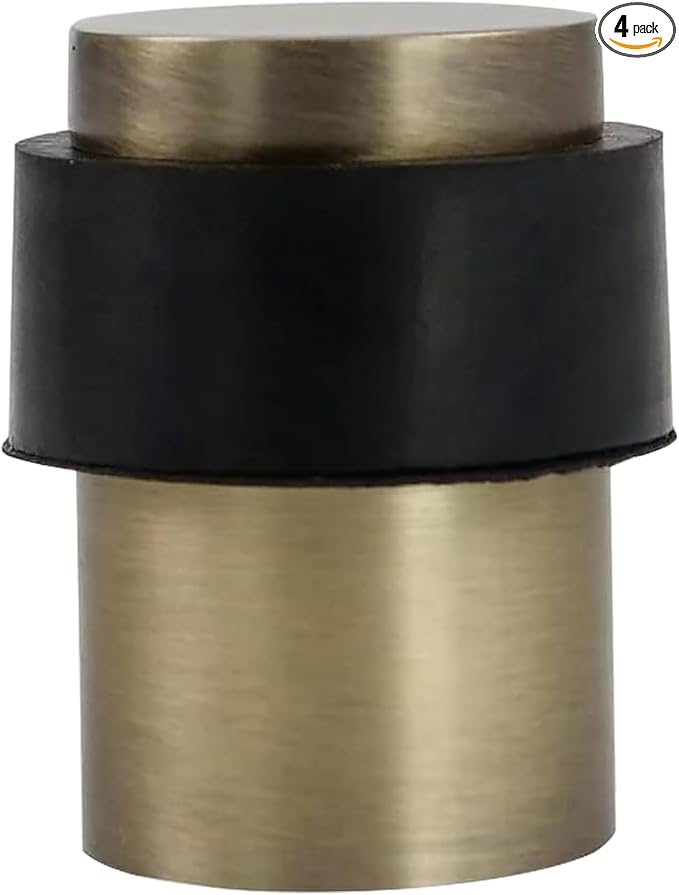 KHTUMEWARE 4 Pack 2 in Floor Door Stopper, Antique Bronze Brushed Door Stop by khtumeware
