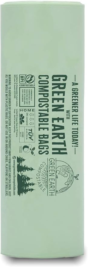 Green Earth Compostable Small Kitchen Food Scrap Trash Bags, Compost Bin - Image 5