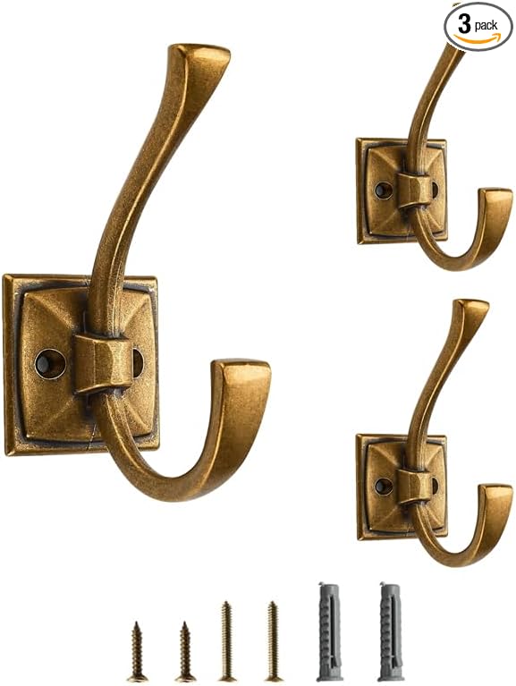 3 Pack Decorative Heavy Duty Towel Hooks by CABDM