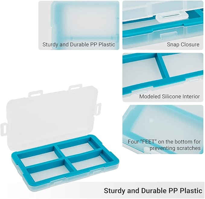JJC Silicone 9V Battery Case Holder Organizer, PP Battery Storage Box - Image 3