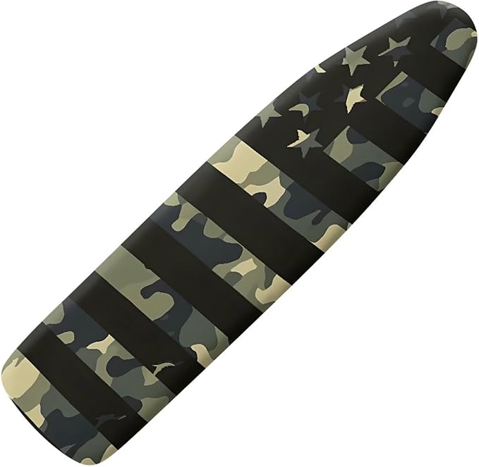 America Flag Ironing Board Cover, Camouflage Stripe Star Elastic Edges Non-Slip by Daulesho