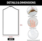 BEISHIDA 20PCS 60 Inch Plastic Garment Bag-Plastic Clear Dry Cleaner Laundry - Image 2