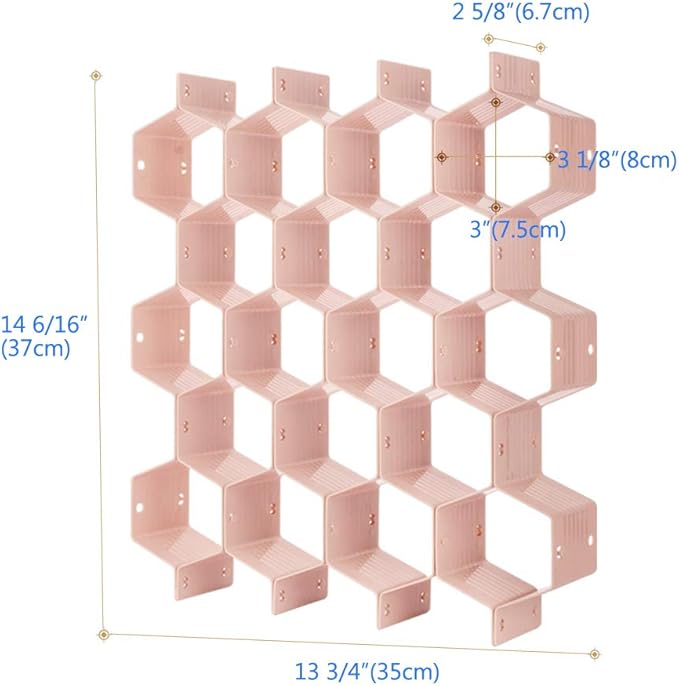 Poeland Drawer Divider Organizer Adjustable DIY Grid Honeycomb Drawer Divider - Image 6
