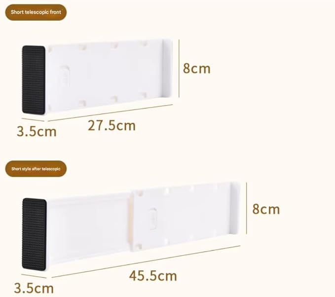 6 Pack Adjustable Drawer Dividers – Expandable Slide-Lock Plastic Drawer - Image 3