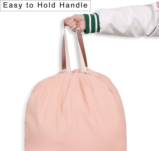 Cotton Canvas Laundry Bag with Handles & Drawstring Straps, Heavy Duty Extra - Image 2