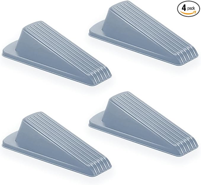 Door Stoppers for Bottom of Door – Rubber Door Stopper Wedge – Pack of 4 – Door by FIGOHOME
