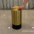 9 Liter/2.4 Gallon, Brass Small Trash can, Living Room, Bathroom，Restaurant - Image 7