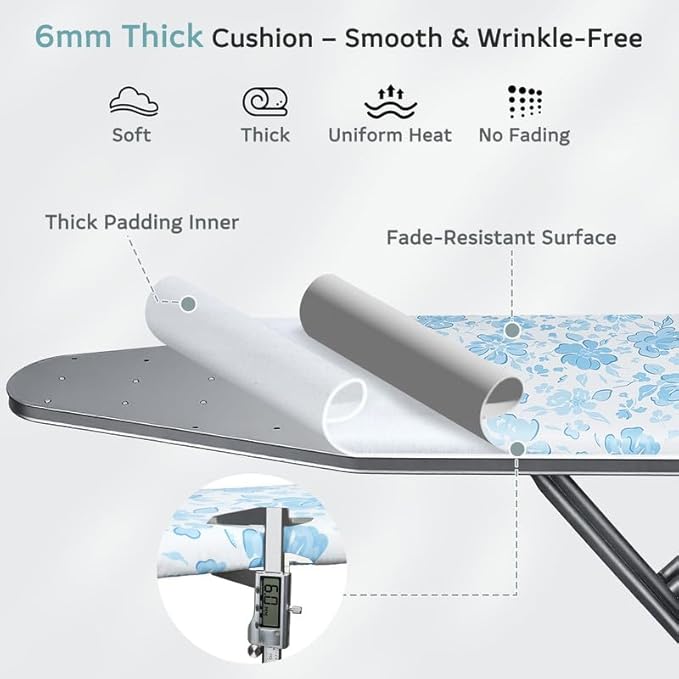 FIOBEE Ironing Board Cover and Pad Extra Thick Iron Board Pad - Image 3