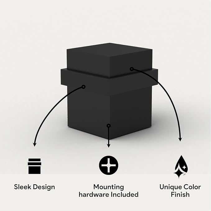 Mega Handles Square Floor Door Stopper, Quickly Installed Wall Protector Stopper - Image 3