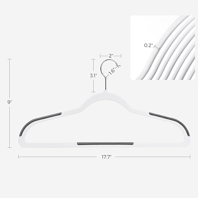 SONGMICS Clothes Hangers, Space-Saving, 0.2 Inches Thick, 17.7 Inches Wide - Image 6
