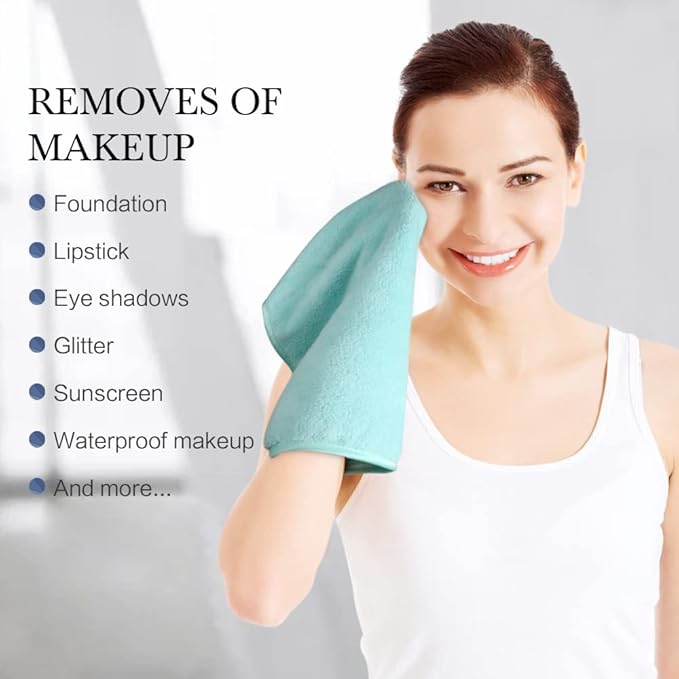 SINLAND Absorbent Coral Velvet Washcloth Ultra Soft Microfiber Face Towels 12 x - Image 4