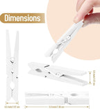100 Pack White Clothespins 2.9 Inch, Heavy-Duty Wood Rust-Resistant Clothes Pins - Image 2