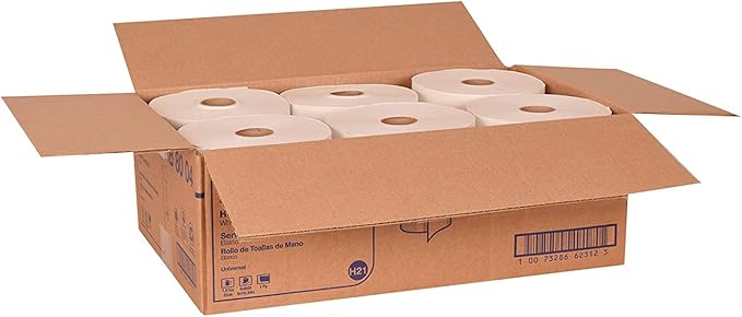 Tork Paper Hand Towel Roll White H21, 100% Recycled Fiber, 6 Rolls x 800 ft - Image 4