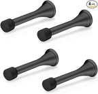 Door Stoppers for Wall – Spring Door Stopper – Black Door Stops – 3-1/4" – by FIGOHOME