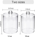 WEISHI 6 Pack Qtip Holder Dispenser -Cotton Ball, Round Pads, Small Clear - Image 2