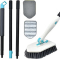 Long Handled Scrub Brush for Shower, 3-in-1 Cleaning Brushes by HOME