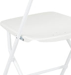 Flash Furniture Hercules Series Plastic Folding Chair - White - 4 Pack 650LB Weight Capacity Comfortable Event Chair-Lightweight Folding Chair - Image 16