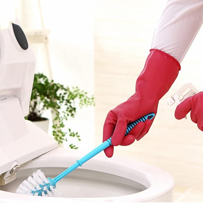 Alimat PluS 3 Pack Reusable Cleaning Gloves Latex Free, Dishwashing Rubber - Image 4
