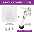 Door Stopper with Adhesive Bracket Stickers, No Drilling or Tools Needed - Image 3