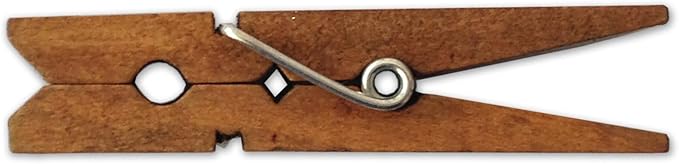 LWR CRAFTS Wooden Small Clothespins 1-7/8" 4.8cm 50 Pieces Per Pack by LWR+CRAFTS