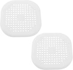 2 Pack 5.5 Inch / 140mm Drain Hair Catcher, Silicone Sink Drain Strainer Square by Seimneire
