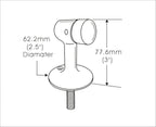 QCAA Solid Brass Door Stop, Satin Chrome, 2 Pack - Image 9