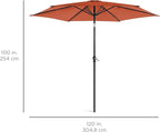 Best Choice Products 10ft Outdoor Table Compatible Steel Polyester Market Patio Umbrella w/Crank and Easy Push Button Tilt - Image 7