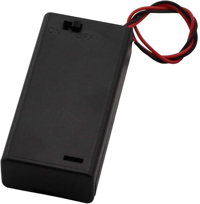 6 Pieces 2 Slots x 1.5V AA Battery Case Holder Battery Spring Clip Storage Box - Image 4