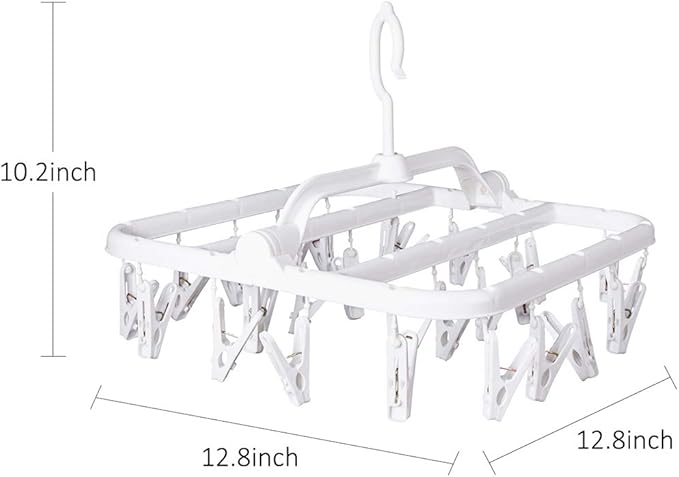 Foldable Clip Hangers with 26 Drying Clips, Underwear Hanger with Clips - Image 3