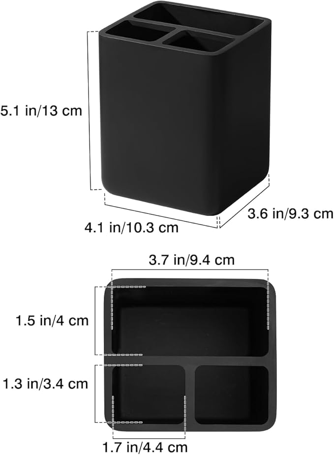 Luxspire Toothbrush Holders, 3 Slots Toothpaste & Toothbrush Holder - Image 5