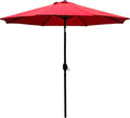 Sunnyglade 9' Patio Umbrella Outdoor Table Umbrella with 8 Sturdy Ribs (Red) by Sunnyglade