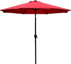 Sunnyglade 9' Patio Umbrella Outdoor Table Umbrella with 8 Sturdy Ribs (Red) by Sunnyglade