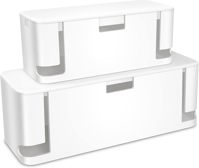 ZhiYo Cable Management Box White, Cord Hider Box to Conceal Power Strips on by ZhiYo