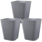Small Bathroom Trash Can Plastic Garbage Can Square Waste Basket Trash Bins by Heagoale