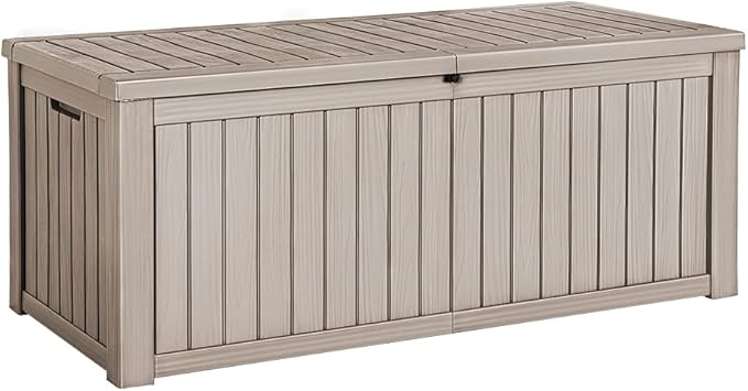 Devoko 150 Gallon Deck Box Resin Outdoor Storage Box Waterproof Storage Container for Patio Furniture Cushions by DEVOKO