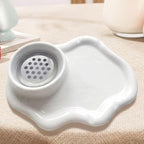 2-in-1 Ceramic Nail Art Brush Cleaner & Palette, Professional Manicure Brush by Unknown