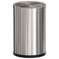 Brushed Nickel Bathroom Trash Can, Stainless Steel Garbage Can by LEASYLIFE