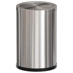 Brushed Nickel Bathroom Trash Can, Stainless Steel Garbage Can by LEASYLIFE