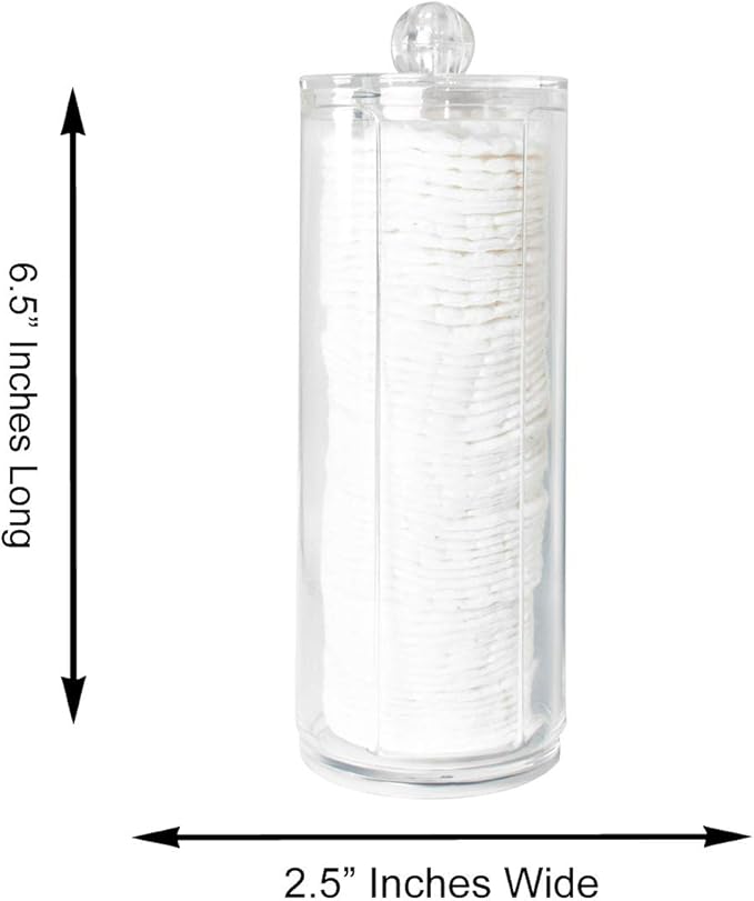 Super Z Outlet Cosmetic Cotton Pad Rounds Holder Makeup Removers Clear Acrylic - Image 7