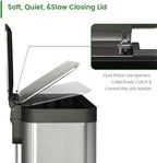 18 Gallon Stainless Steel Step Trash Can - Image 6